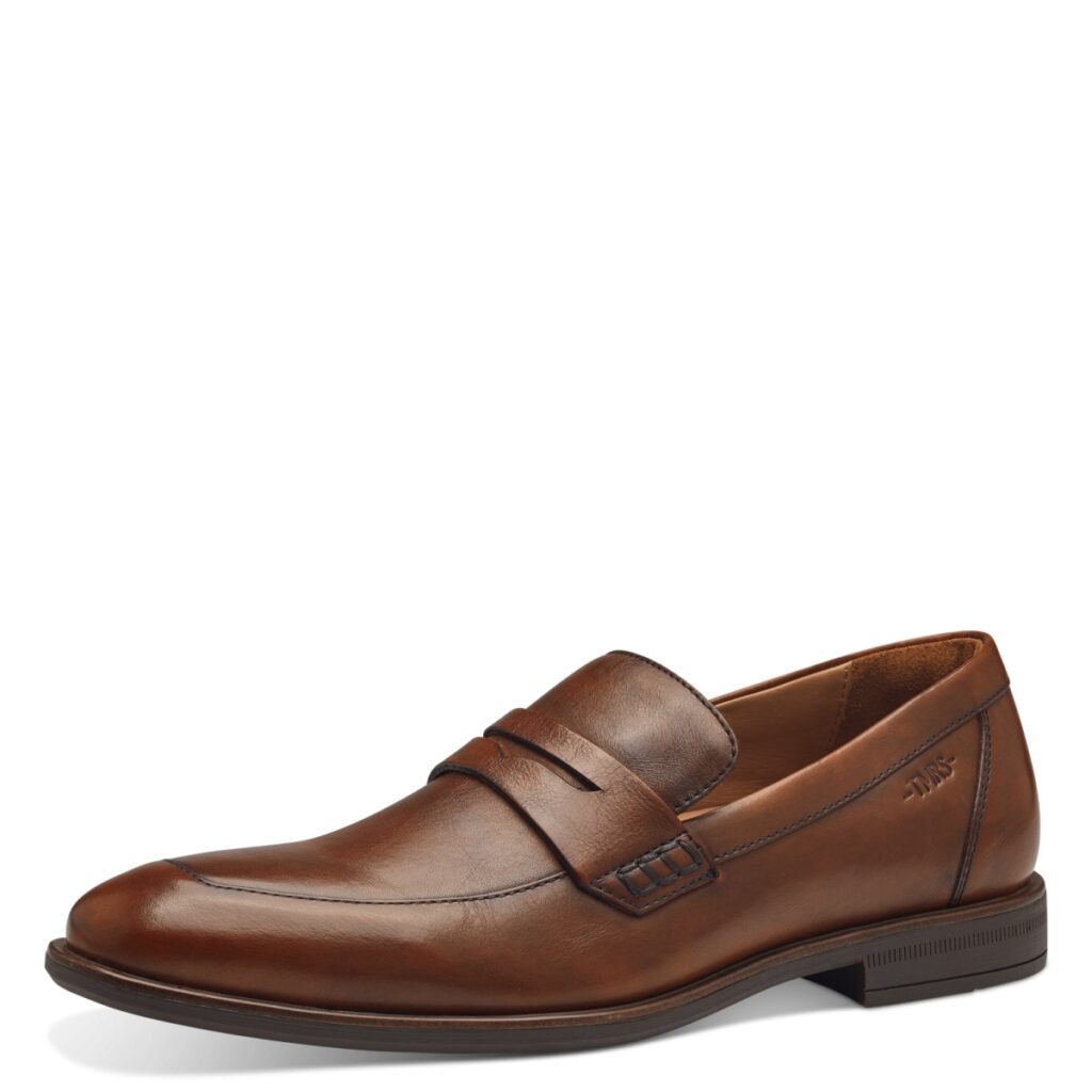 Tamaris heren gesloten schoen moccasin leder cognac