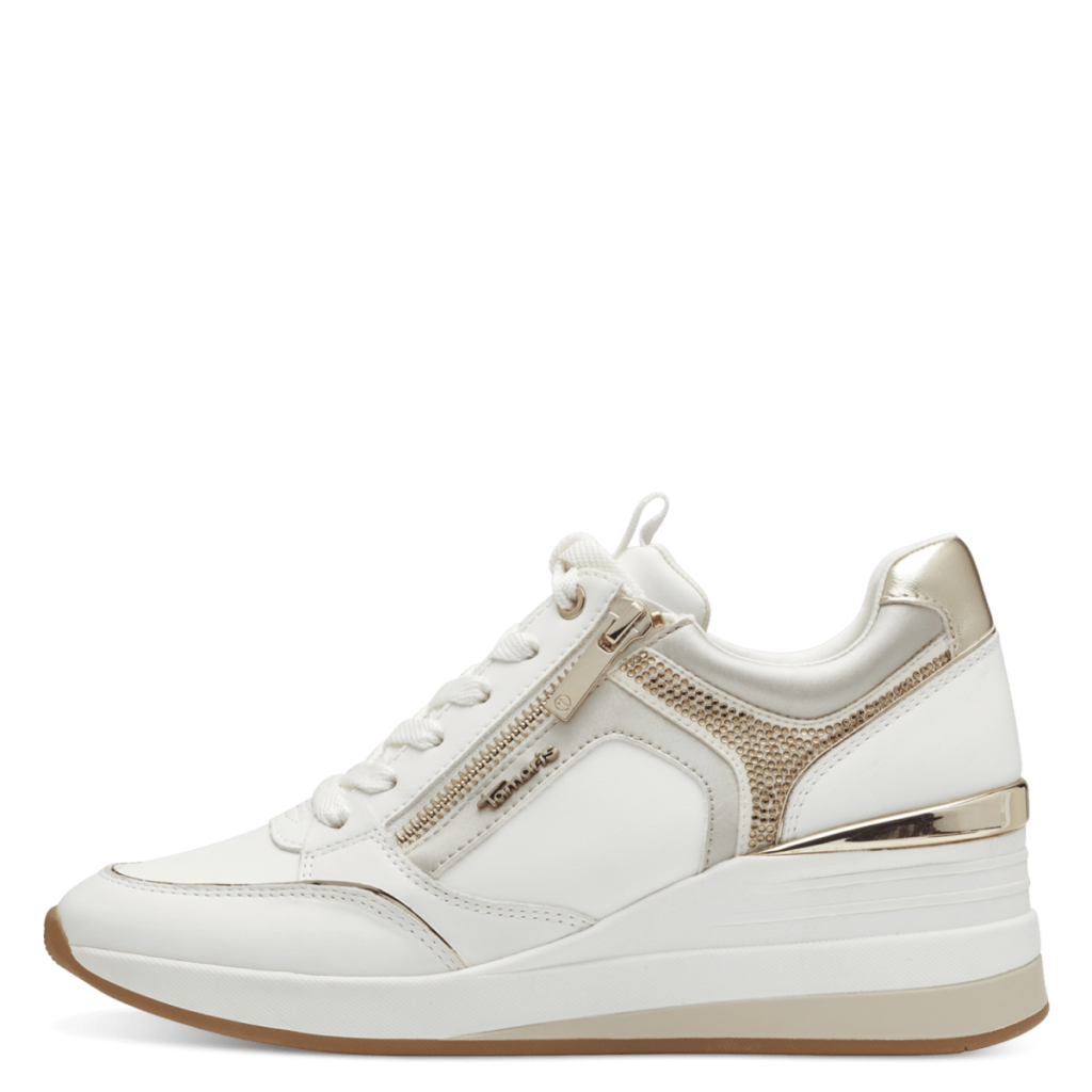 Tamaris Sneaker Dames WHITE/GOLD