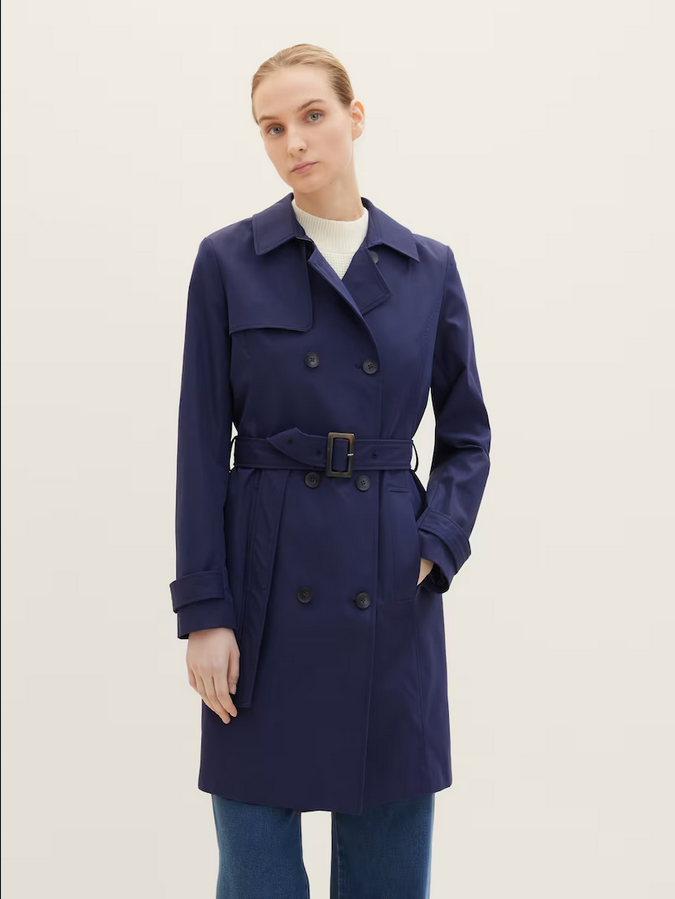 Tom Tailor zomer Trenchcoat Atlantic Ocean blauw