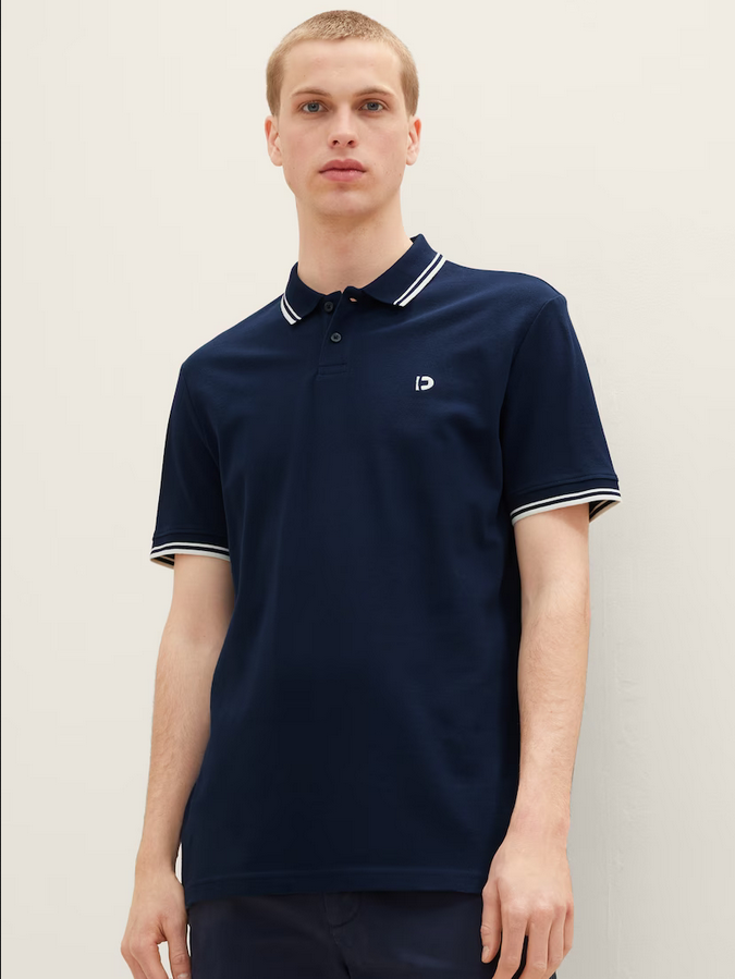 Tom Tailor Polo Heren sky captain blue