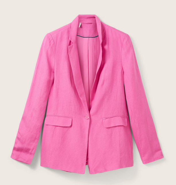 Tom Tailor linen mix blaser fuchsia