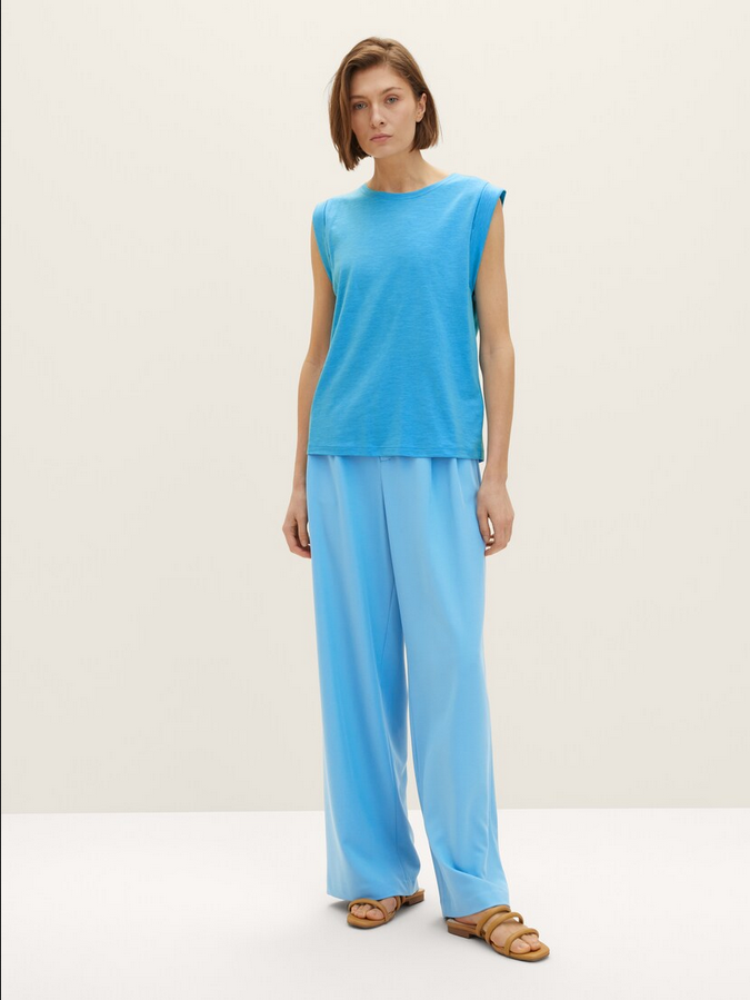 Tom Tailor Top mouwloos soft cloud blue