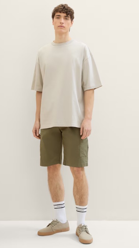 Tom Tailor Relaxed Cargoshorts heren Olijfgroen