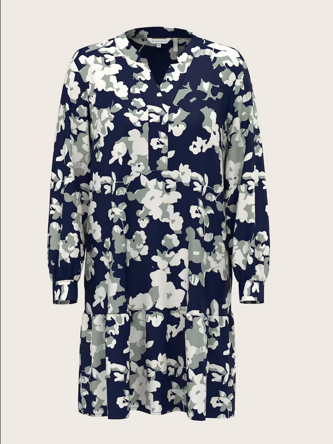 Tom Tailor printed dress volant flower