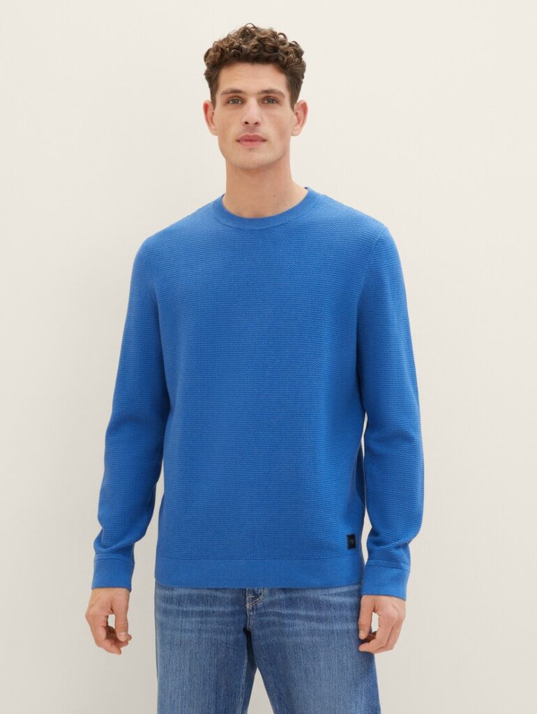 Tom Tailor trui heren crewneck sure blue