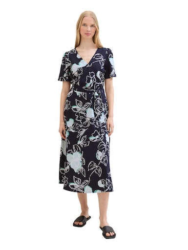 Tom Tailor jurk met print navy blue flower