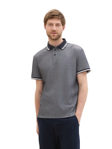 Tom Tailor Polo Coolmax heren sky captain blue