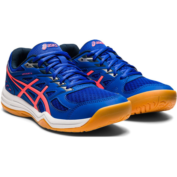 Asics Upcourt 4 hardloopschoen dames blue/amazing coral