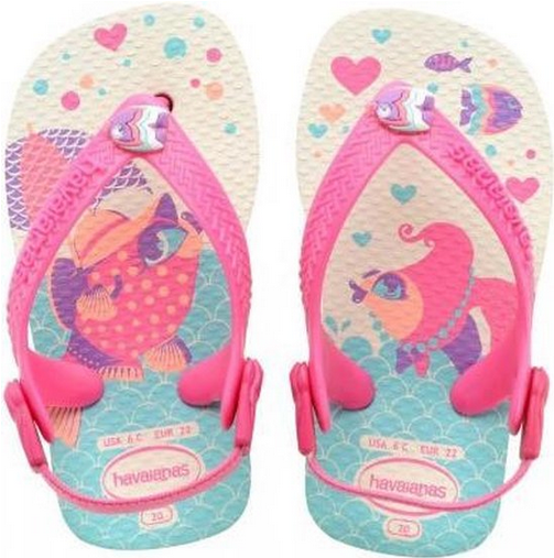 Havaianas Kinderslippers Baby Pets - White/Rose