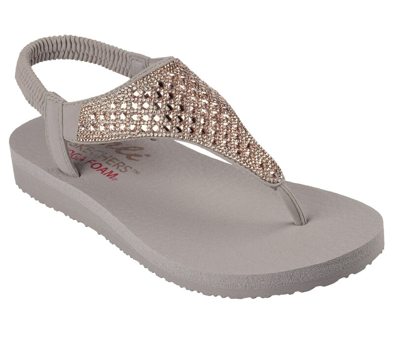 Skechers Meditation - Rockstar sandaal dames taupe