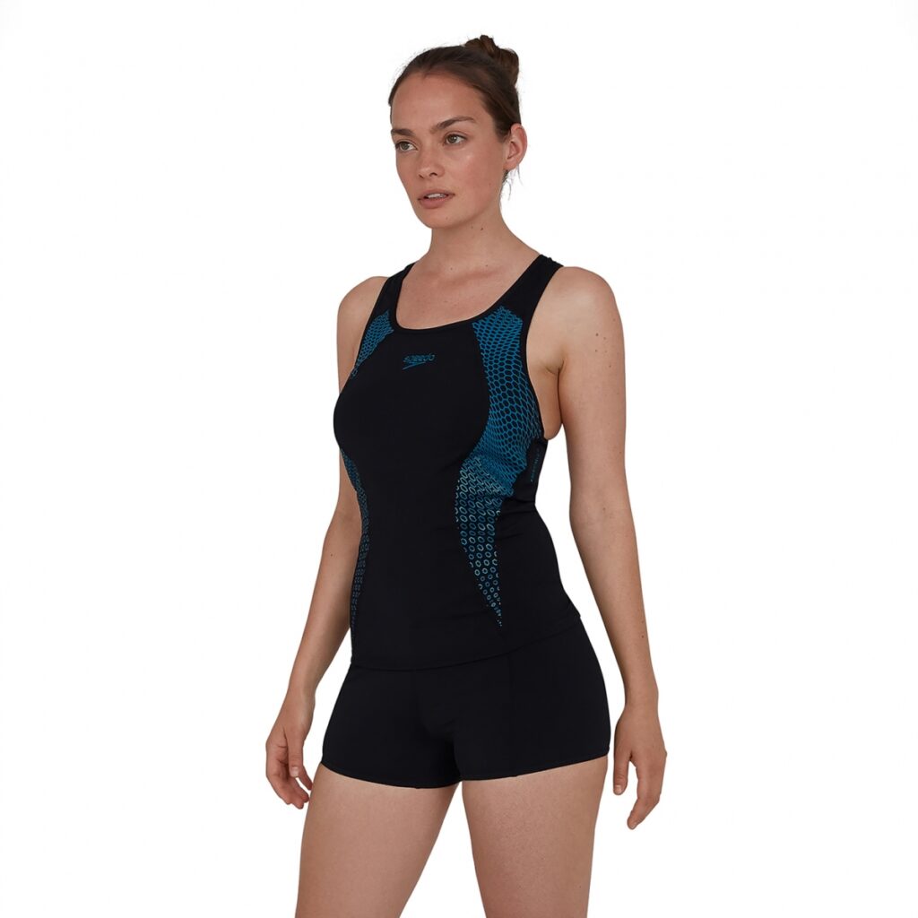 Speedo END PLACEM RACERB TANKINI BOYL zwart/blauw