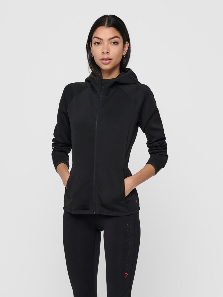 Only Play CARA Hoody ZIP Sweater Jack zwart