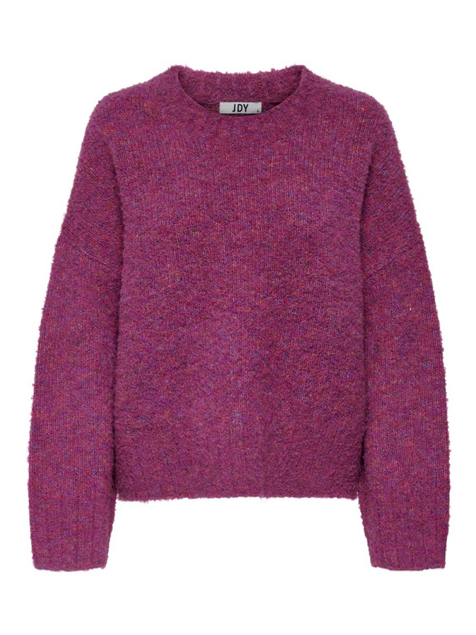 JDY NUELLA LIFE lange mouw O-NECK trui mauve melange