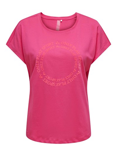 Only PlayJUF LIFE ON LOOSE T-Shirt Raspberry Sorbet w. Diva Pink