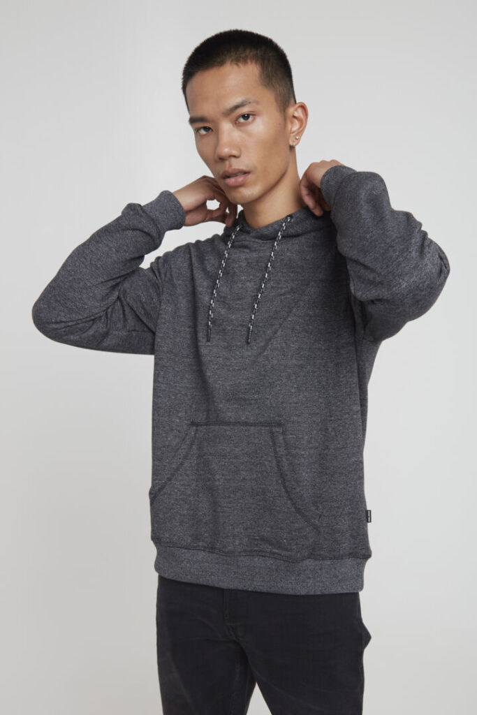 Blend Sweatshirt met kap Hoody grijs