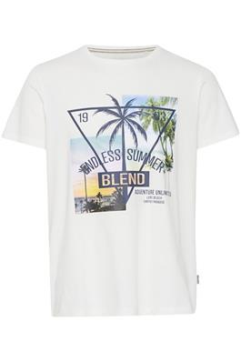 Blend T-Shirt met print regular fit wit