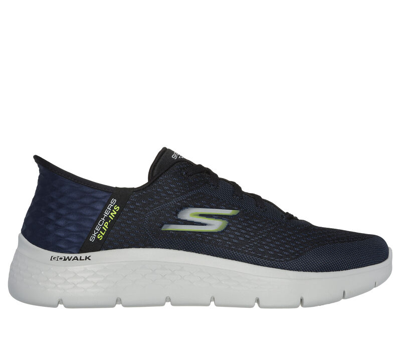 Skechers Slip-ins: GO WALK Flex - New World heren sneaker MARINE / LIMOEN