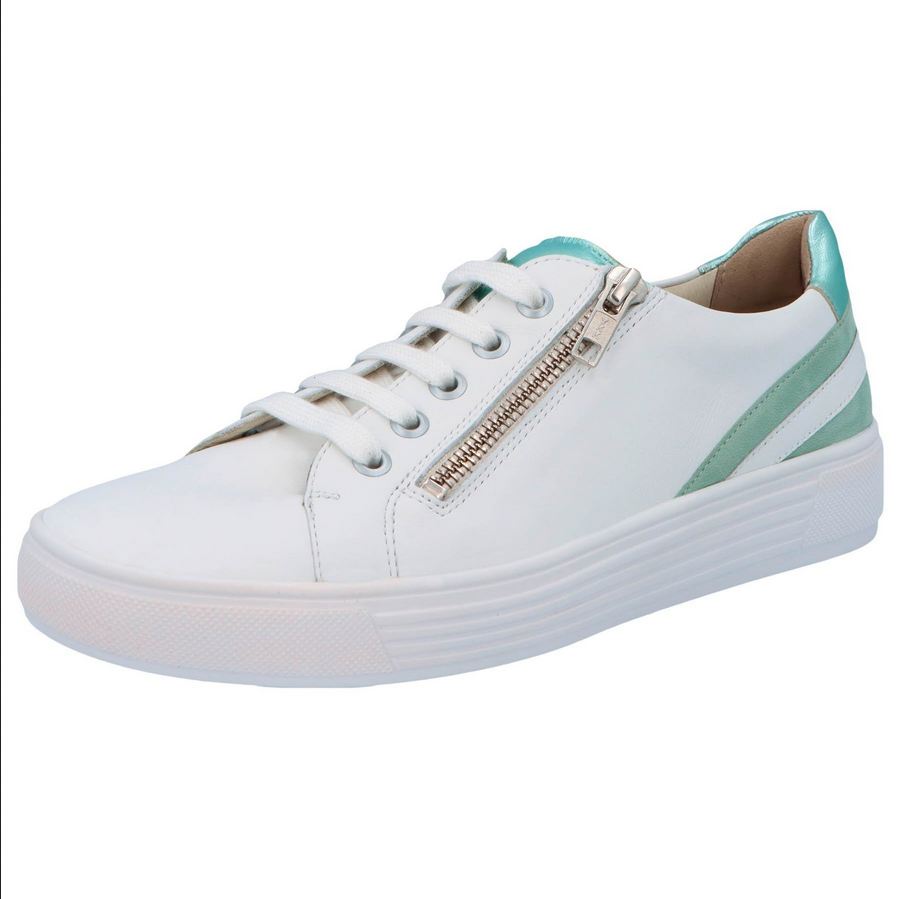 Solidus dames sneaker Hazel wit/blauw metaal