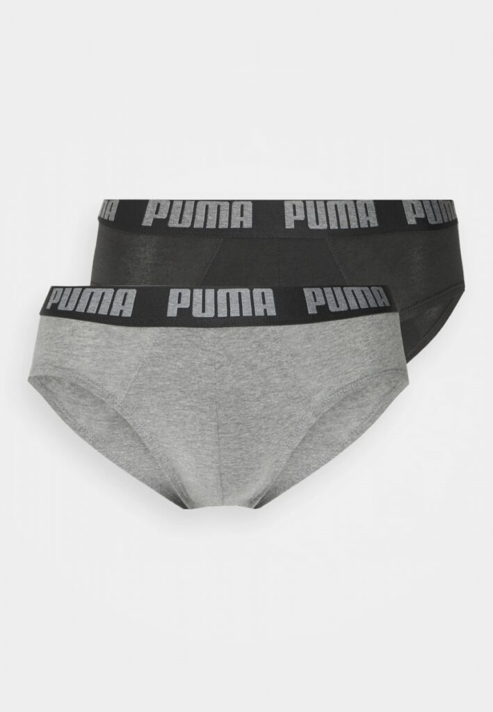 PUMA BASIC BRIEF 2P dark grey melange / black