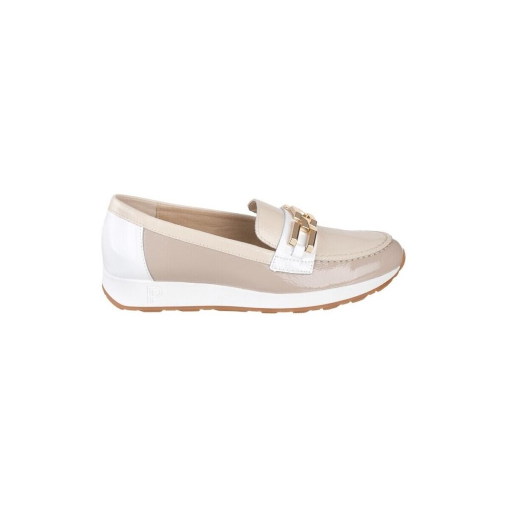 Pitillos Loafers dames beige laqué