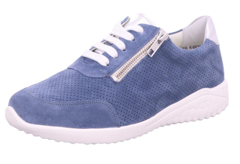 Solidus sneaker dames Kyle VELOUR/GLORY jeans/silver