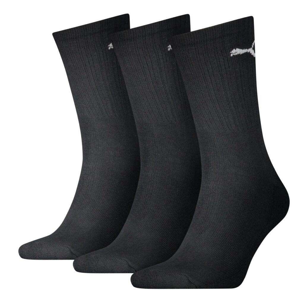 PUMA CREW SOCK 3P zwart