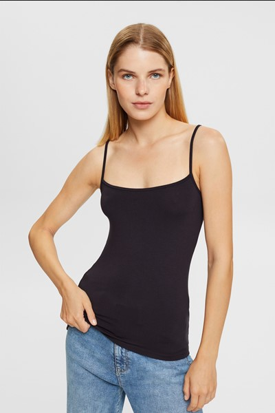 Esprit spaghetti top zwart