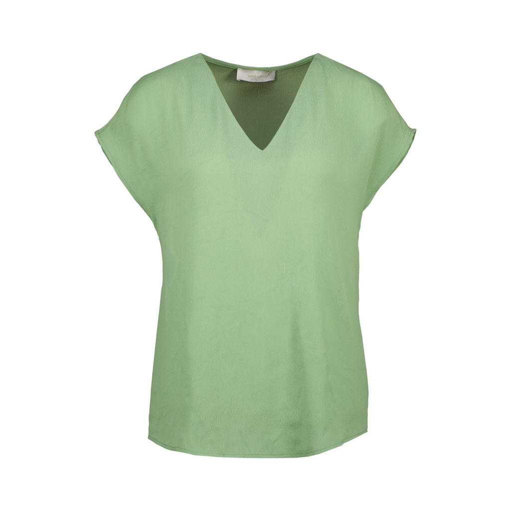 Amélie & Amélie Baal T-shirt korte mouw sage groen