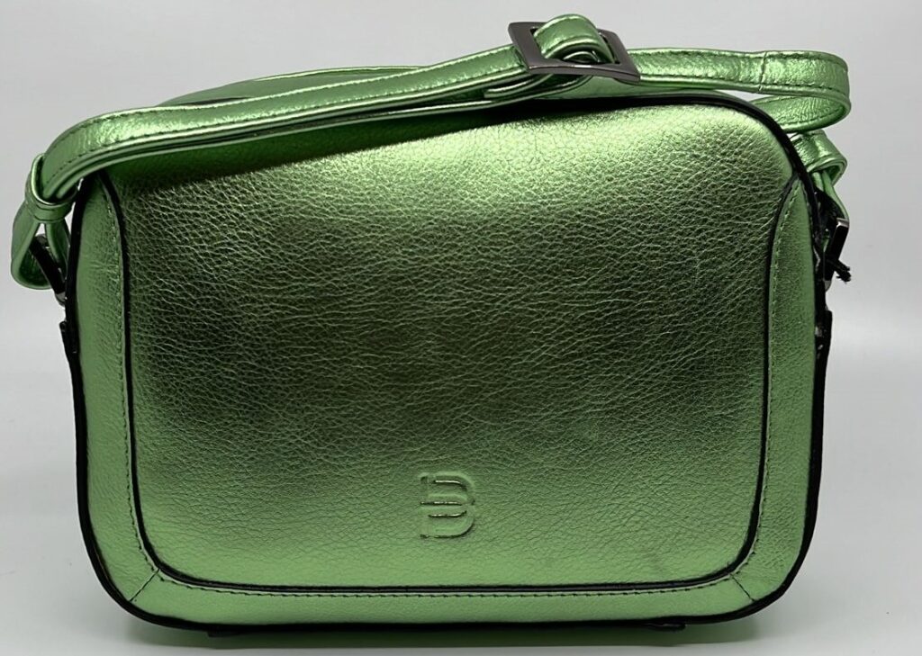 Belluga Eternity handtas leder metallic groen