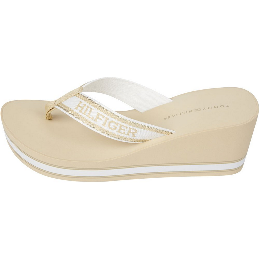 Tommy Hilfiger Wedge Beach Slippers Harvest Wheat