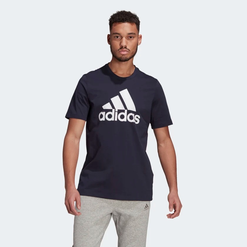 Adidas Essentials Big Logo Tee blauw