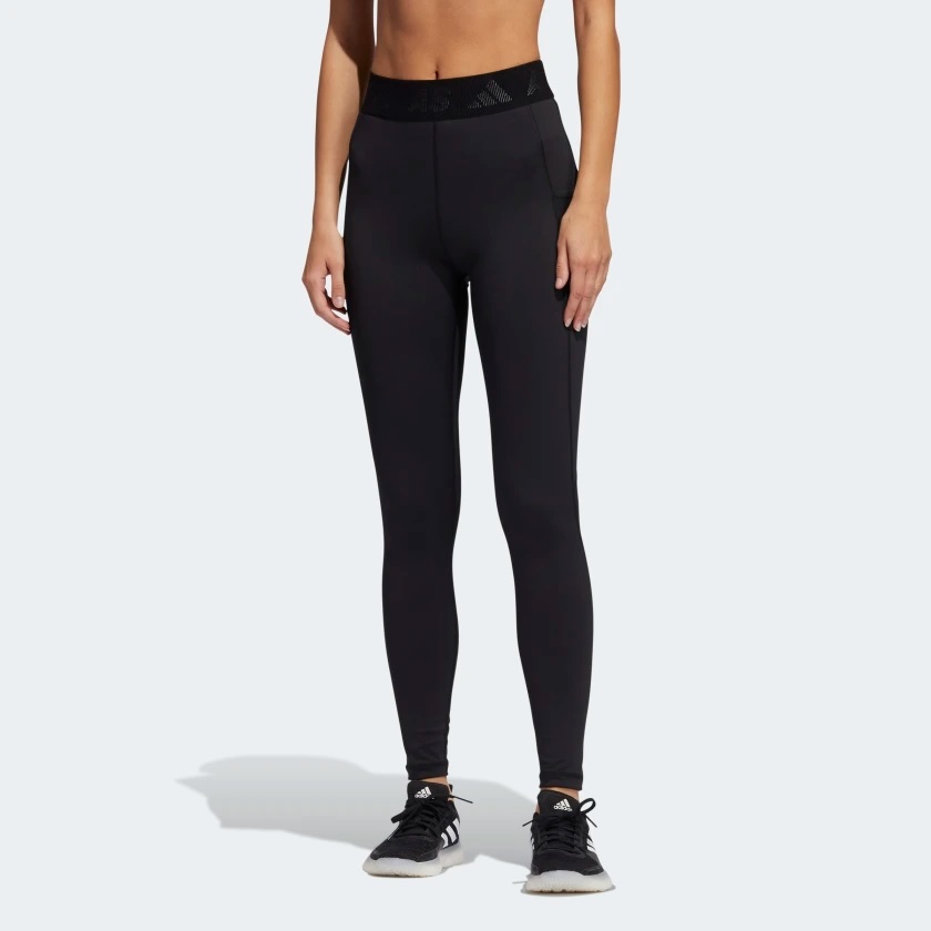 Adidas Techfit Badge of Sport Legging dames Zwart