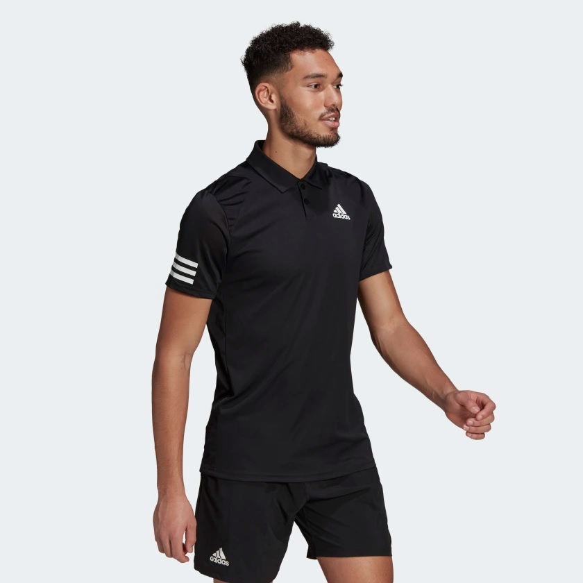 Adidas Club 3STR Polo zwart/wit