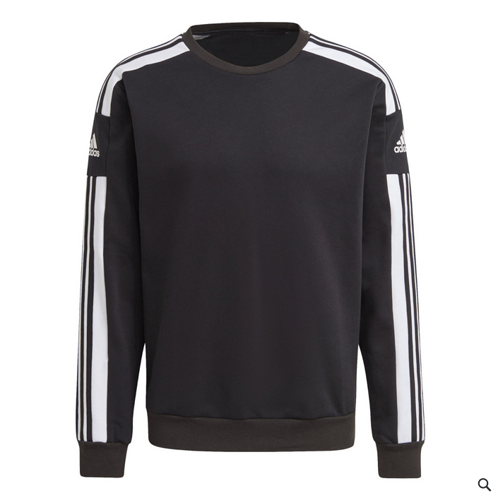 Adidas Squadra 21 Crew Sweater Zwart Wit 3 strepen man