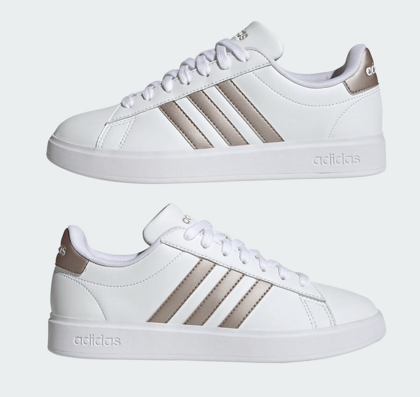 Adidas Grand Court dames 2.0 wit bronze