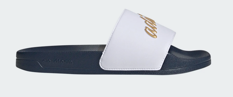 Adidas ADILETTE SHOWER wit/goud/blauw