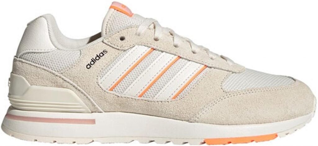 Adidas Run 80S sneaker dames wonder white chalk white screaming orange