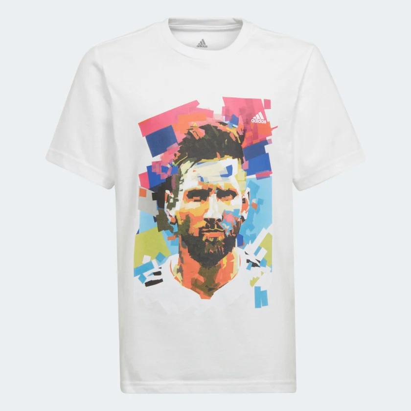 Adidas Messi Football Graphic T-shirt wit