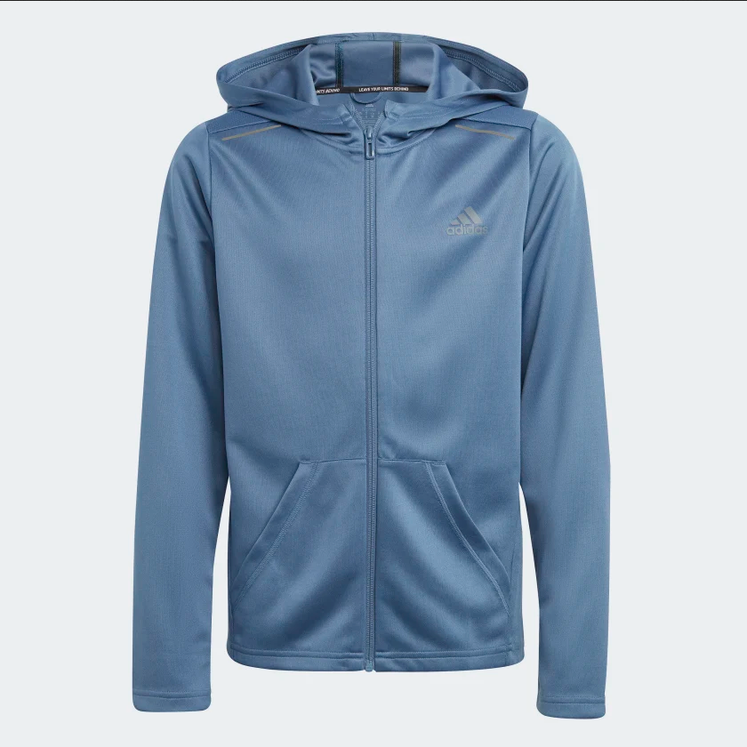 Adidas AEROREADY HIIT Full-Zip Hoodie jongens blauw