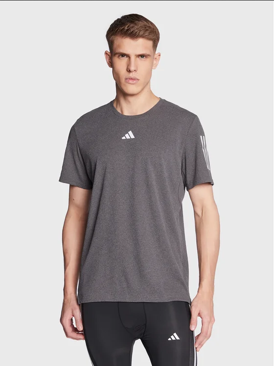 Adidas Technische T-Shirt Own The Run heren grijs Regular Fit