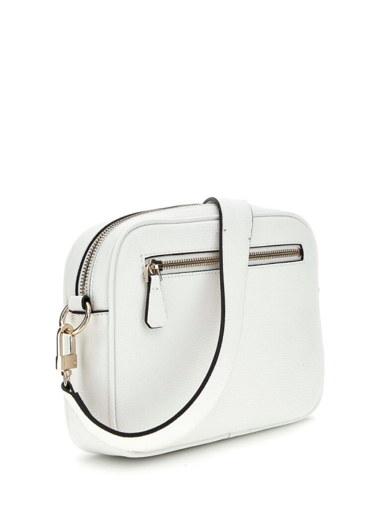 Guess Meridian camera bag Off White