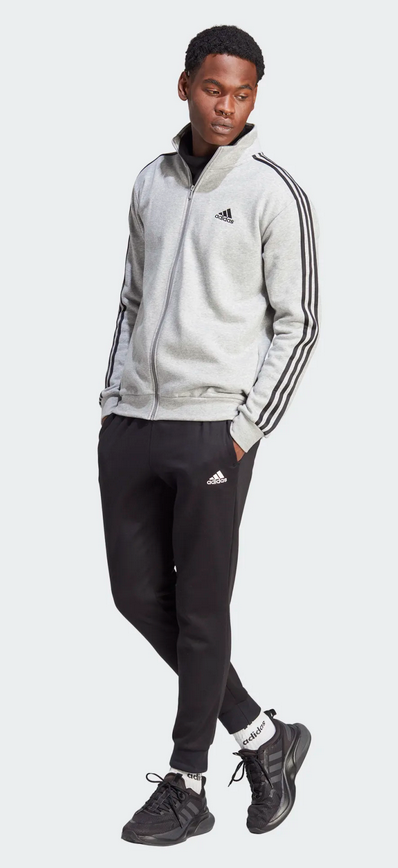 Adidas 3 Stripes Trainingspak heren grijs/zw