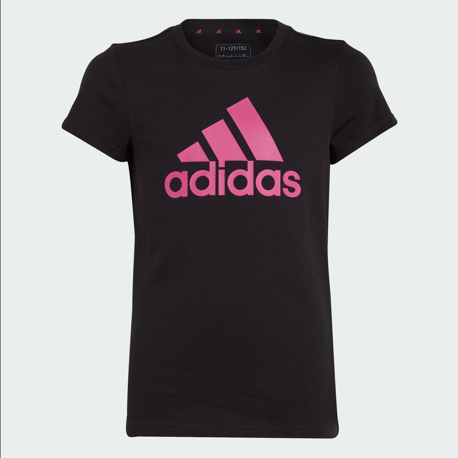 Adidas t-Shirt zwart logo print meisjes