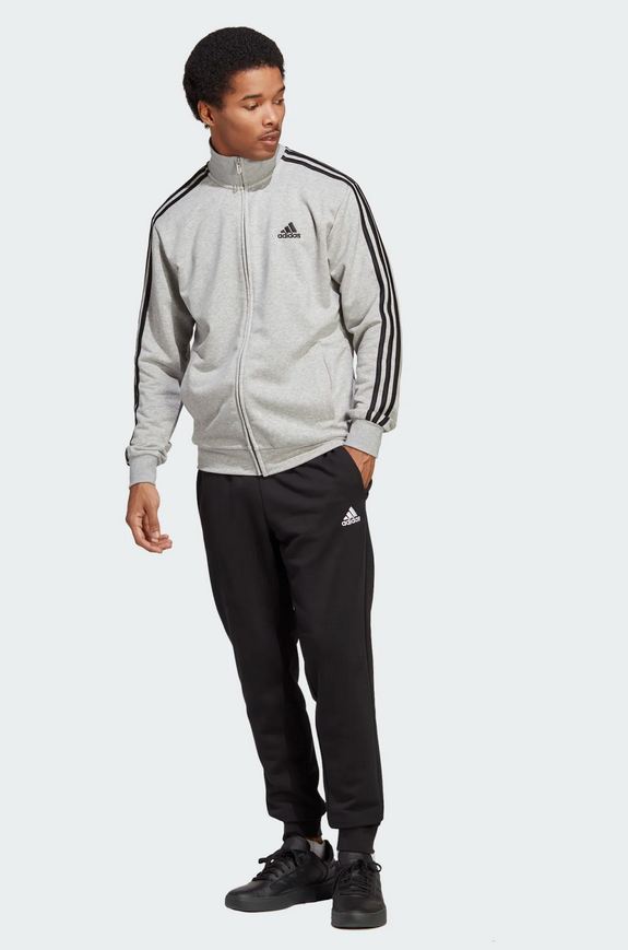 Adidas heren 3 Stripes training heren grijs-zwart