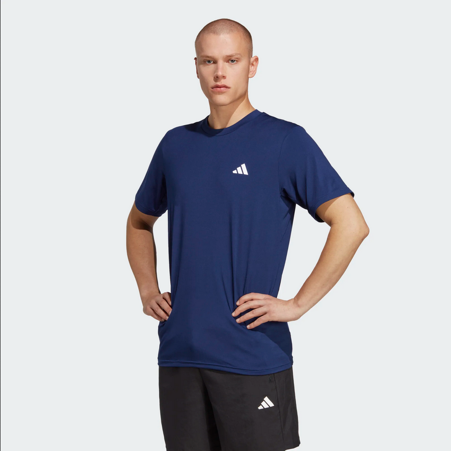 Adidas T-Shirt heren stretch blauw