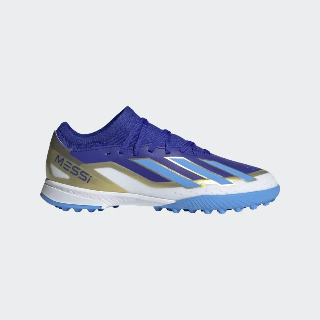 Adidas voetbalschoen X CRAZYFAST LEAGUE kunstgras junior MESSI blauw