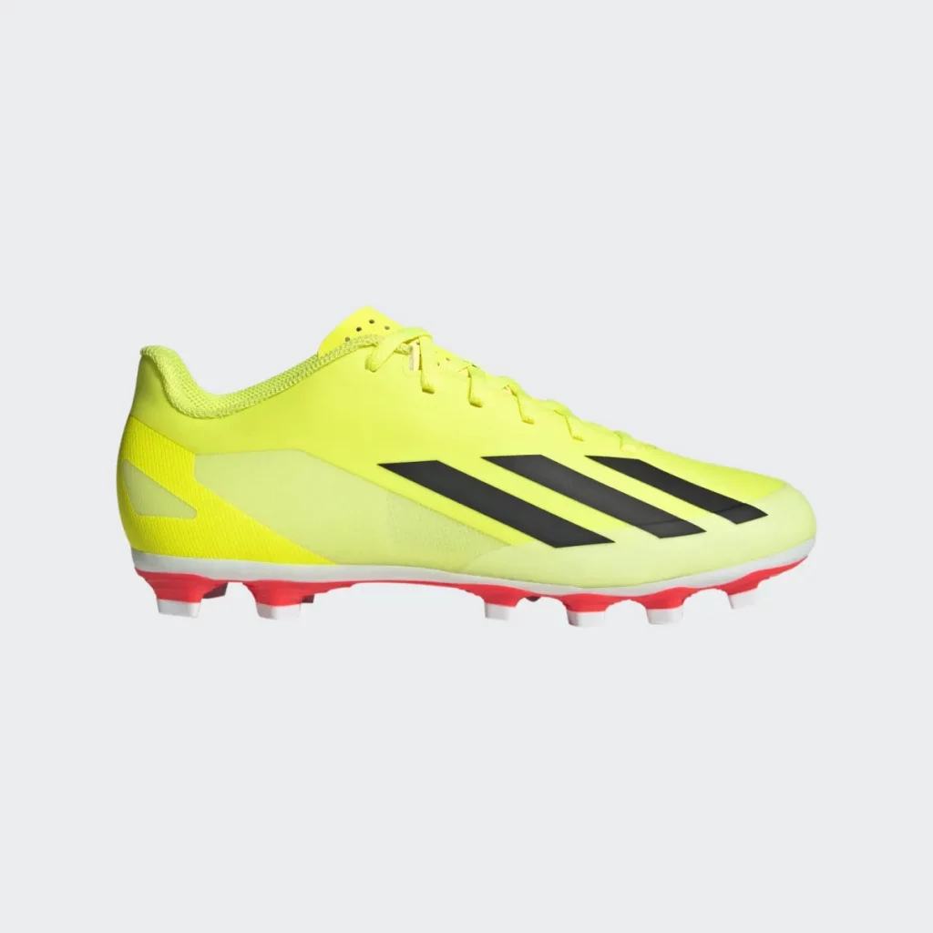 Adidas voetbalschoenen gras X CRAZYFAST CLUB fluo geel