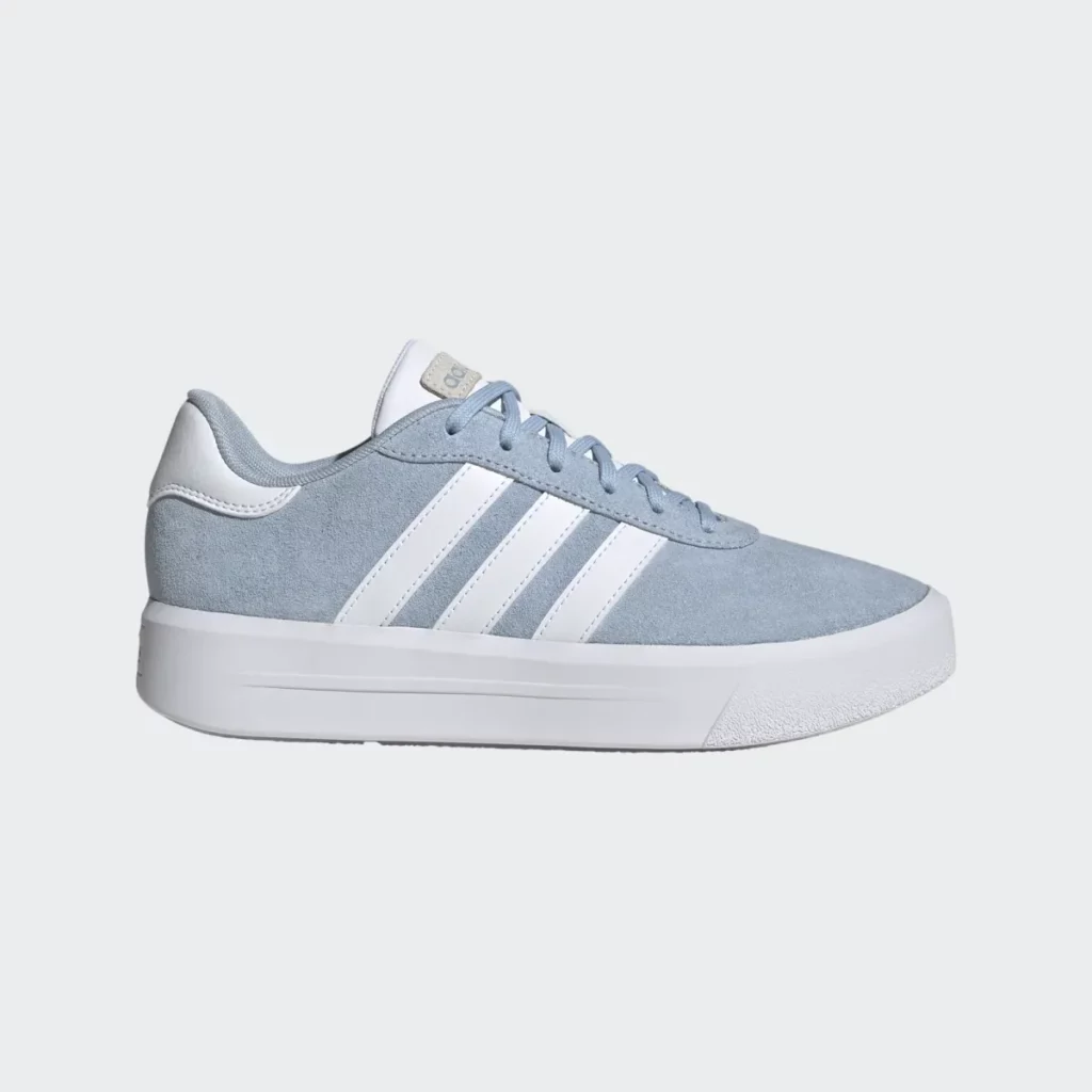 Adidas COURT PLATFORM skater dames SUEDE Wonderblauw