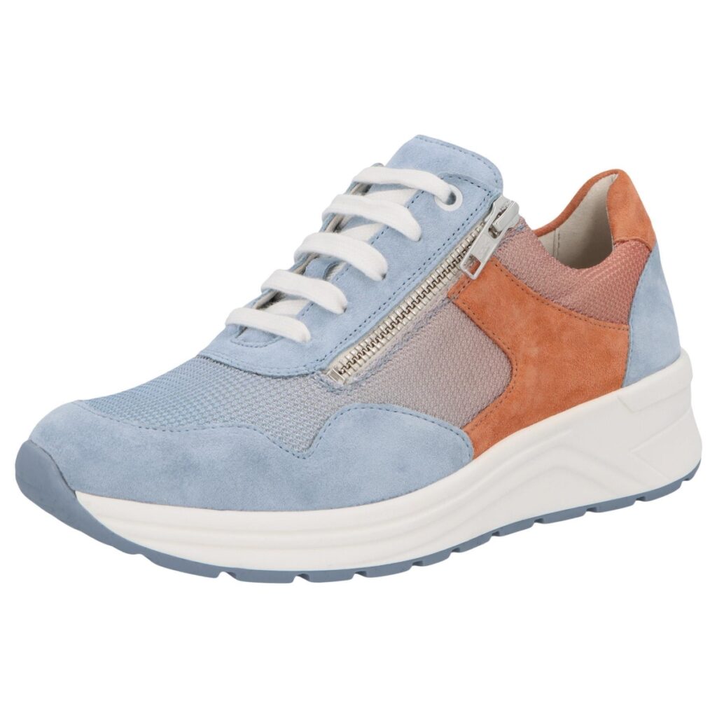 Solidus Karma sneaker dames VELOUR/CARTER FLEX ponza blauw multi-c