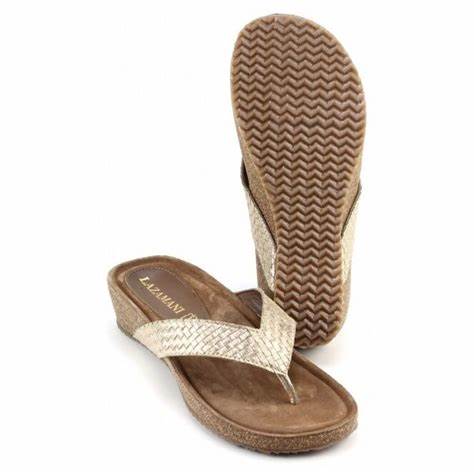 Lazamani DAMES SLIPPERS goud